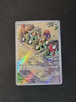 Pokemon TCG Cyclizar Paradox Rift 215/182 Holo Illustration Rare Card - Image 1