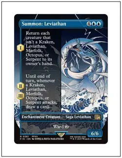 1x Summon: Leviathan, Borderless Art, Magic the Gathering MTG NM - Image 1