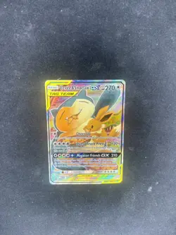 FULL ART Eevee & Snorlax GX ULTRA RARE SM Tag Team Up SM169 Pokemon TCG Promo LP - Image 1
