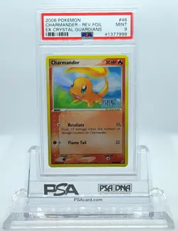 POKEMON EX CRYSTAL GUARDIANS CHARMANDER #48 REVERSE HOLO PSA 9 MINT #41377999 - Image 1