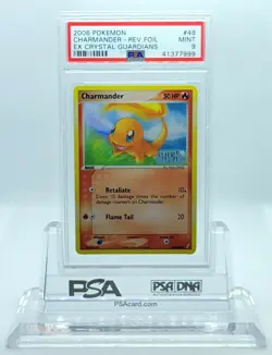 POKEMON EX CRYSTAL GUARDIANS CHARMANDER #48 REVERSE HOLO PSA 9 MINT #41377999 - Image 2