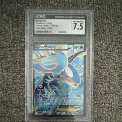 Pokemon Kyogre EX CGC 7.5 XY Primal Clash 148/160 Ultra Rare Holo Full Art - Image 1