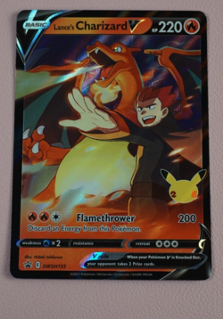 Pokemon TCG Lance's Charizard V Celebrations SWSH133 - Image 1
