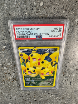 Pokemon TCG Pikachu RC29/RC32 Generations Radiant Collection Full Art Holo PSA 8 - Image 5