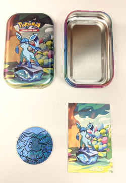 Pokemon TCG Glaceon Scarlet & Violet Prismatic Evolutions Mini Tin Card Coin - Image 2