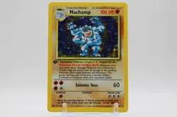 Pokemon Machamp 8/102 1st Edition Base Set Holo 1999 WOTC LP - Image 1