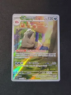 Pokemon Scarlet & Violet Mabosstiff 218/198 Holo Illustration Rare NM - Image 1