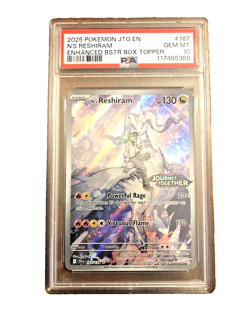 N's Reshiram Box Topper #167 - PSA GEM MT 10 - 2025 Journey Together - Pokemon - Image 1