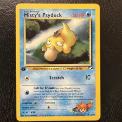 Misty's Psyduck - 1st Edition - 54/132 Gym Heroes - Pokemon TCG - 2000 LP - Image 1