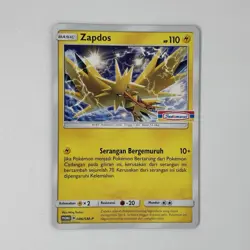 Zapdos Promo 086/SM-P Indomaret Stamped Special Pokemon TCG Indonesia - Image 1