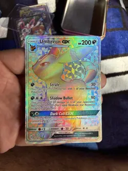 Pokemon Umbreon GX SM Base Set 154/149 200 HP Secret Rare Full Art Holo - Image 1