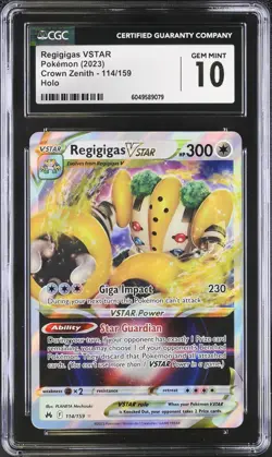 CGC 10 GEM MINT Regigigas VSTAR 114/159 Crown Zenith Ultra Rare Holo Pokemon - Image 1