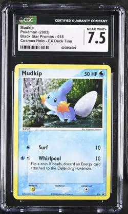 2003 Pokemon Black Star Promos #018 Mudkip CGC 7.5 - Image 1