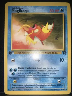 Pokemon TCG Magikarp Rocket 1st Edition 47/82 Kagemaru Himeno Vintage NM/LP - Image 2