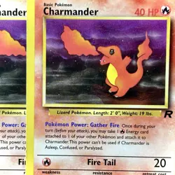 Charmander x2 - Pokemon TCG - Team Rocket - 50/82 - COMMON ~ LP - Image 1