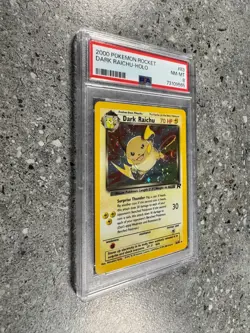Pokemon TCG Dark Raichu 83/82 Team Rocket Secret Rare Holo PSA 8 NM-MT * SWIRL * - Image 4
