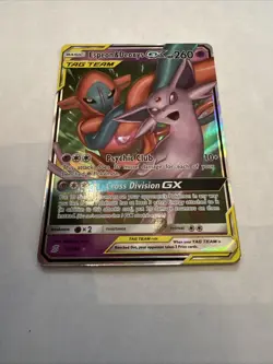 Pokemon TCG: Espeon & Deoxys GX 72/236 Sun & Moon Unified Minds Ultra Rare - Image 2