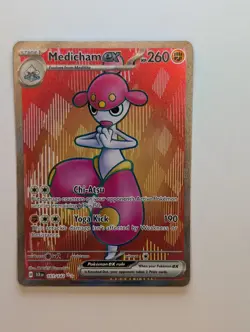 Medicham ex - 161/142 - Pokemon Stellar Crown Full Art Ultra Rare NM - Image 1