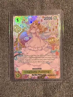 Bandai Charlotte Pudding OP03-112 Two Legends Rare Holo Foil 2000 Power Card - Image 1
