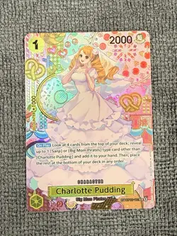 Bandai Charlotte Pudding OP03-112 Two Legends Rare Holo Foil 2000 Power Card - Image 2