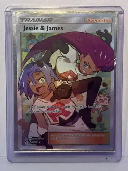 Pokemon Jessie and James Full Art Hidden Fates Card 68/68 - Image 1