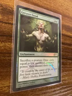 MTG✨GREATER GOOD Judge Promo FOIL✨MINT RARE 2014 M. Kollros Art UNPLAYED ! - Image 3