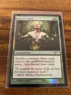 MTG✨GREATER GOOD Judge Promo FOIL✨MINT RARE 2014 M. Kollros Art UNPLAYED ! - Image 5