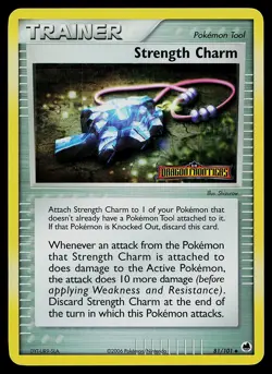 Pokemon Card - Strength Charm Dragon Frontiers 81/101 Reverse Holo Stamped - Image 1