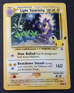 Light Toxtricity SWSH137 PROMO Pokemon Celebrations 25th NM Holo *SWIRL* - Image 1