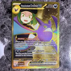 Pokemon TCG Team Rocket's Crobat ex 242/182 Sv10: Destined Rivals Holo NM - Image 1