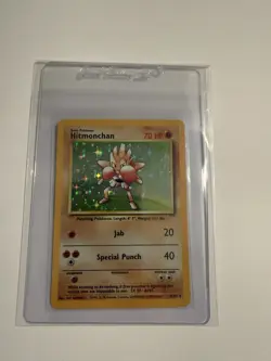 Pokemon Hitmonchan 7/102 Base Set Holo Rare 1999 HP 70 English - Image 2
