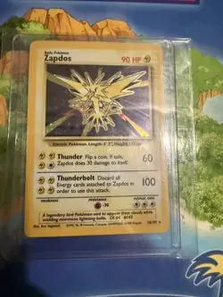 Pokemon TCG Zapdos 16/102 Base Set Holo Rare 90 HP English 1999 Ken Sugimori - Image 1