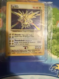 Pokemon TCG Zapdos 16/102 Base Set Holo Rare 90 HP English 1999 Ken Sugimori - Image 3