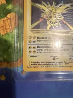 Pokemon TCG Zapdos 16/102 Base Set Holo Rare 90 HP English 1999 Ken Sugimori - Image 4