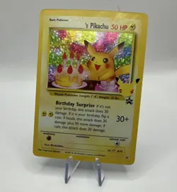 Pokemon Birthday Pikachu 25th Anniversary Promo Holofoil - Image 1