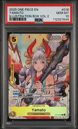 2025 ONE PIECE PROMOS ILLUSTRATION BOX VOL.2 #016 YAMATO PSA 10 - Image 1