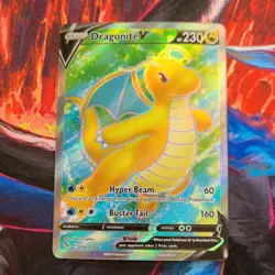 Dragonite V 076/078 Pokemon GO Ultra Rare Full Art Holo Pokemon TCG NM - Image 2