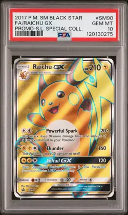 Pokemon Raichu GX SM90 Sm Holo Shining Legends Promo PSA 10 - Image 1