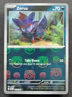 Zorua 061/086 Master Ball Pattern White Flare Pokemon TCG - Image 1