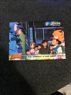 1999 Topps Pokemon Mewtwo Strikes Back #15 The Tempest-A Bad Omen Black Logo LP - Image 1