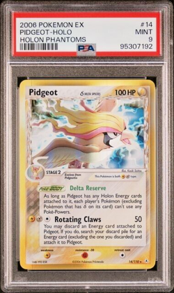 Pokemon PSA 9 Pidgeot Delta Species #14 Holo Ex Holon Phantoms 2006 English - Image 2