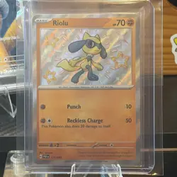 Pokemon TCG Riolu 173/091 Paldean Fates Shiny Holo Rare S&V *Perfect Mint* - Image 1