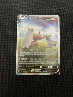 Pokemon Card TCG - Conkeldurr V 074/078 Alt Art Full Art Pokemon GO Near Mint - Image 1