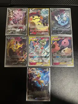 Pokemon TCG Holo English Genesect, Mimikyu, Jolteon, Vaporeon, Sylveon Cards Lot - Image 1