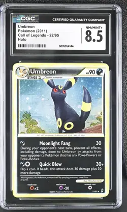 CGC 8.5 Umbreon 2011 Call of Legends 22/95 Holo Pokemon Card - Image 1
