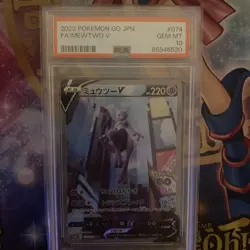 Pokemon GO Mewtwo V Ultra Rare Full Art Holo PSA 10 Japanese 074/071 - Image 1