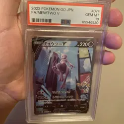 Pokemon GO Mewtwo V Ultra Rare Full Art Holo PSA 10 Japanese 074/071 - Image 4