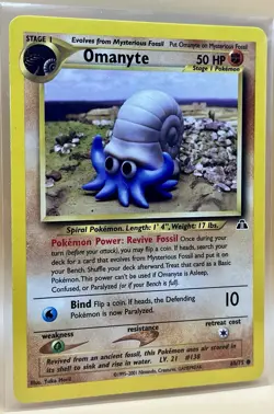 Omanyte 60/75 – Neo Discovery (Common) - NM - WOTC 2001 Pokemon TCG - Image 5