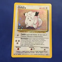 HP Clefairy 5/102 Holofoil Holo Rare Base Set Unlimited Pokemon Holo 1999 Crease - Image 1