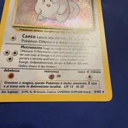 HP Clefairy 5/102 Holofoil Holo Rare Base Set Unlimited Pokemon Holo 1999 Crease - Image 2